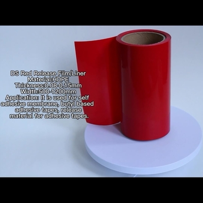 폼 테이프를 위한 빨간색 HDPE 방출막 HDPE 실리콘 코팅처리 이형 라이너
