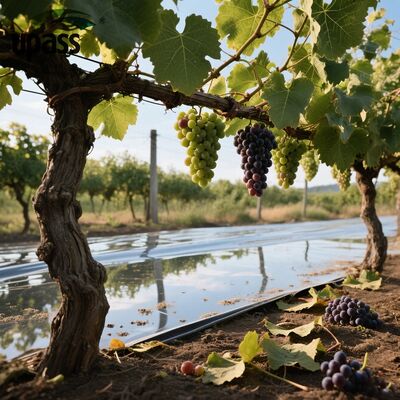 シルバーアルミホイル PE農業用フィルムロール 反射マイラー ガーデン果樹チェリー 地面被覆 プラスチック製品