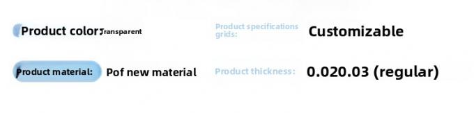 POF 열 축소 필름 클로즈업 뷰